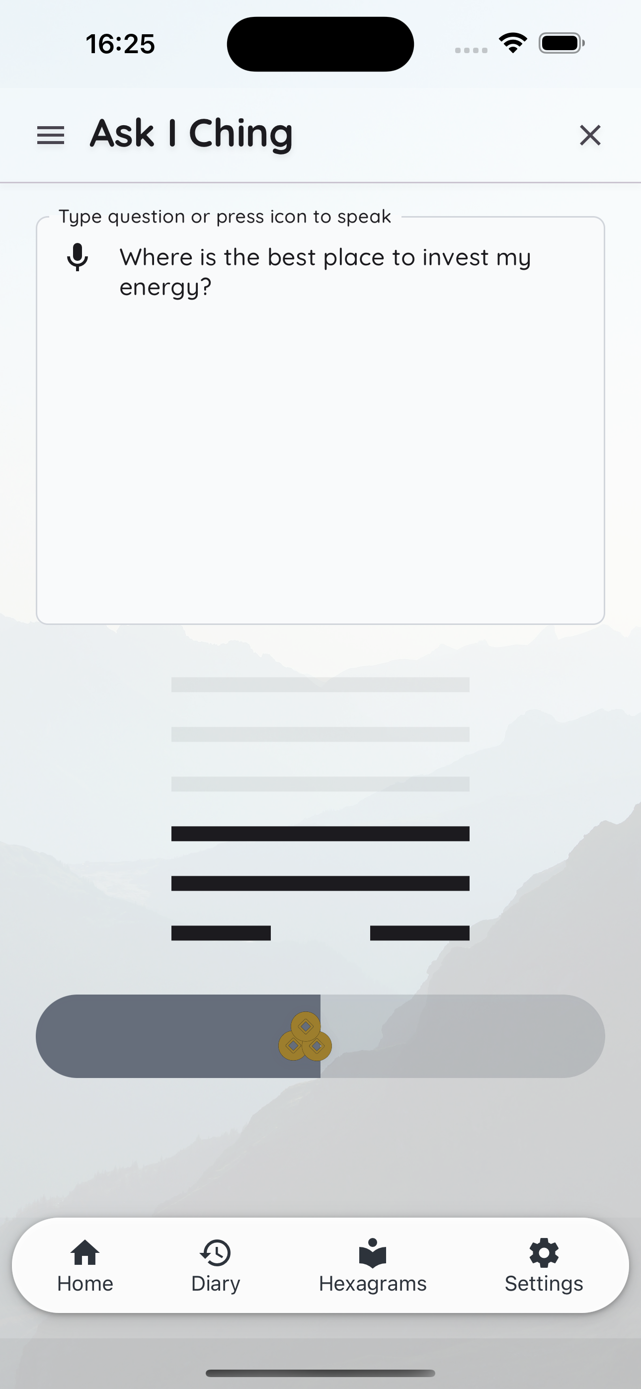 Casting hexagram lines