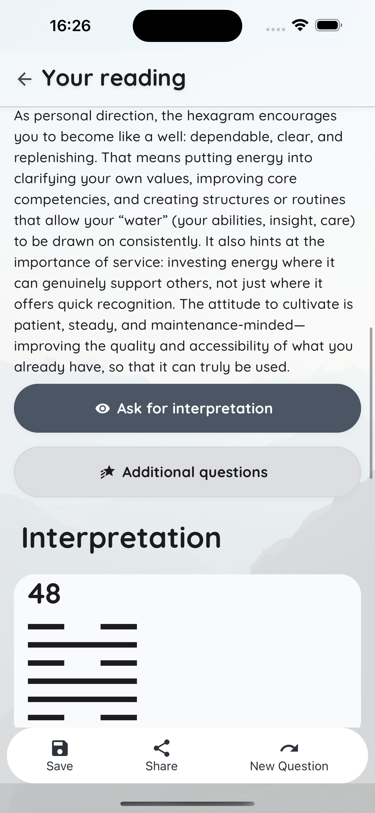 AI interpretation of your reading